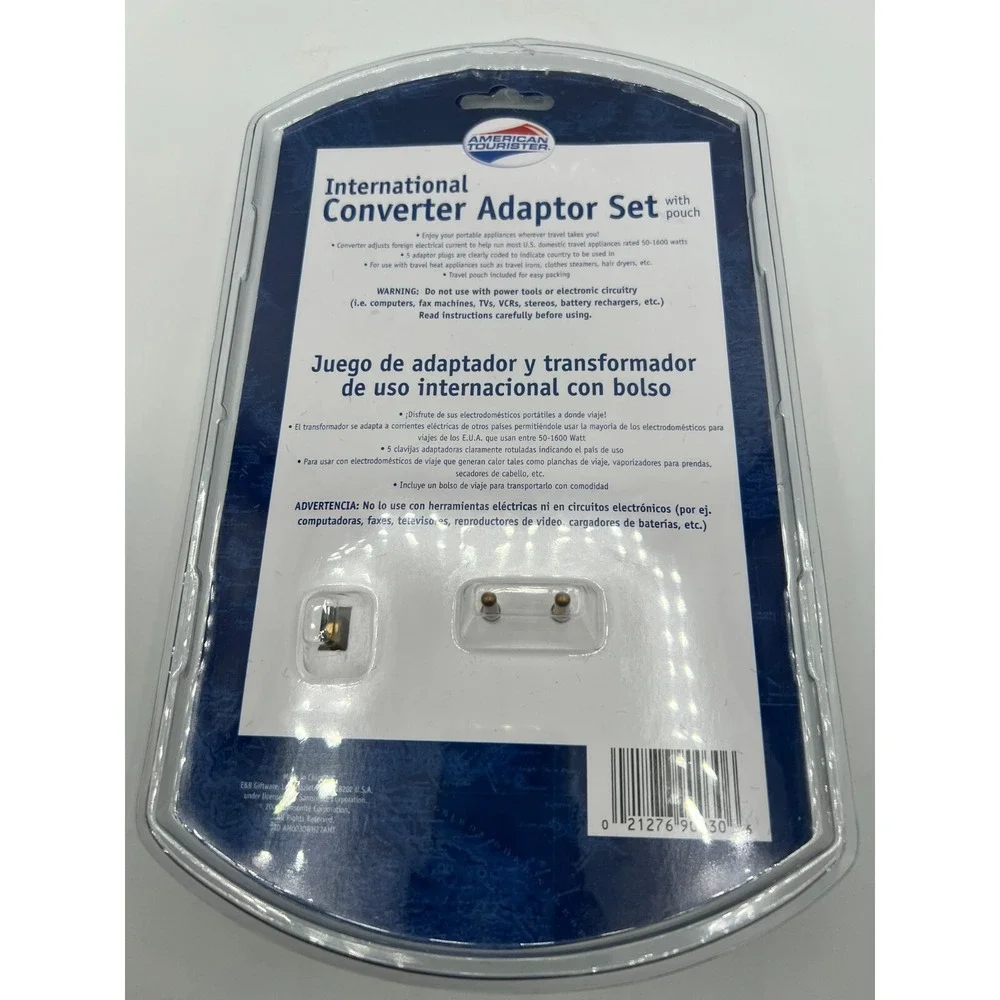 American Tourister International Converter Adaptor Set With Travel Pouch - H5-4